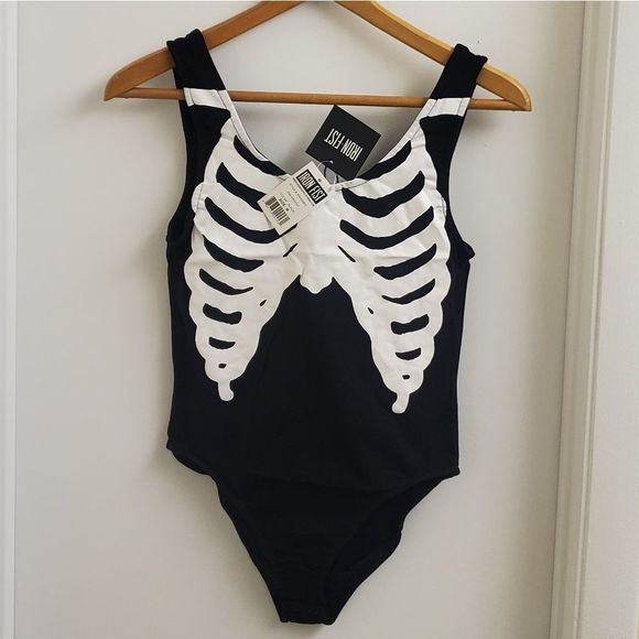 😍New with tags Iron Fist skeleton bodysuit size Small - Picture 1 of 12